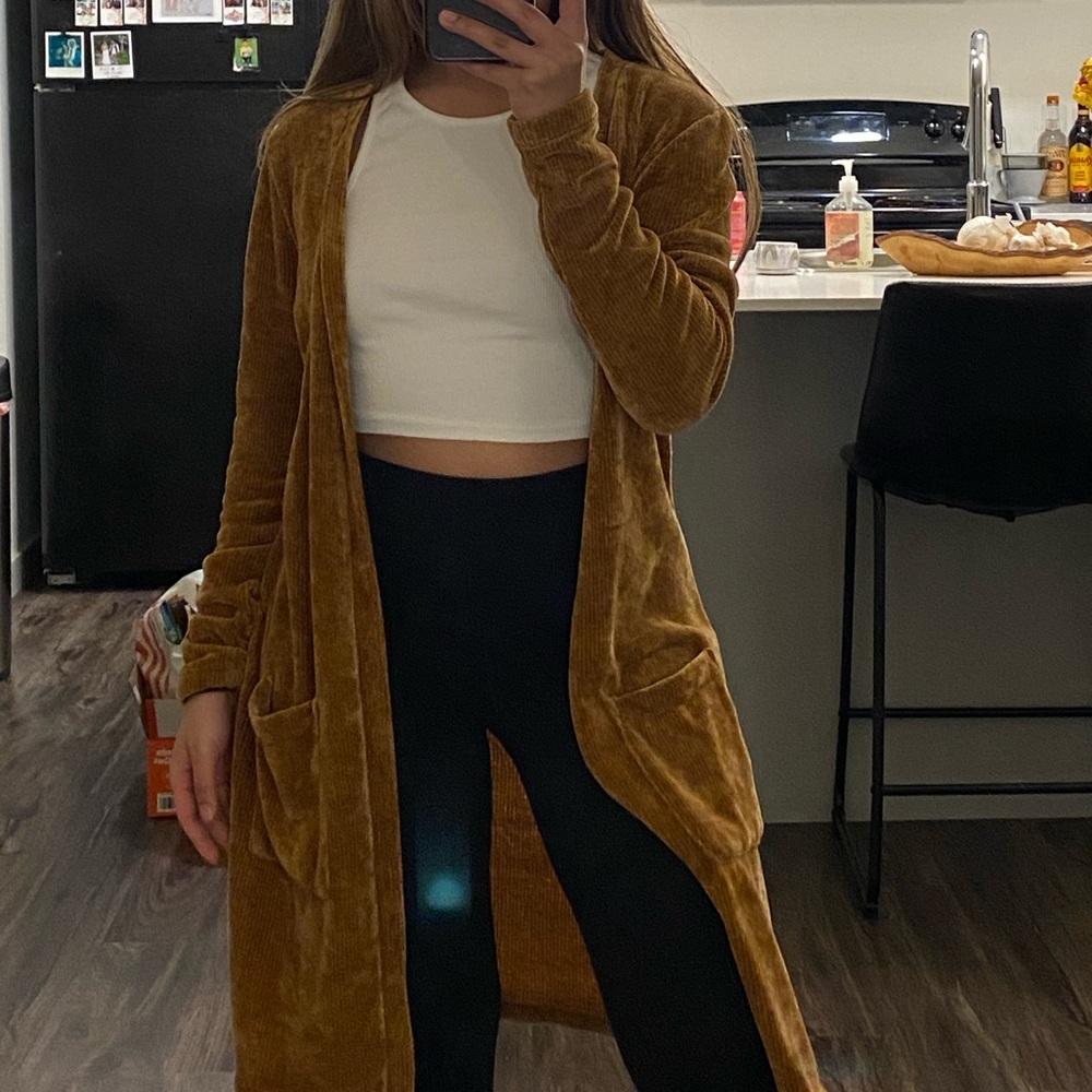 Brown cardigan